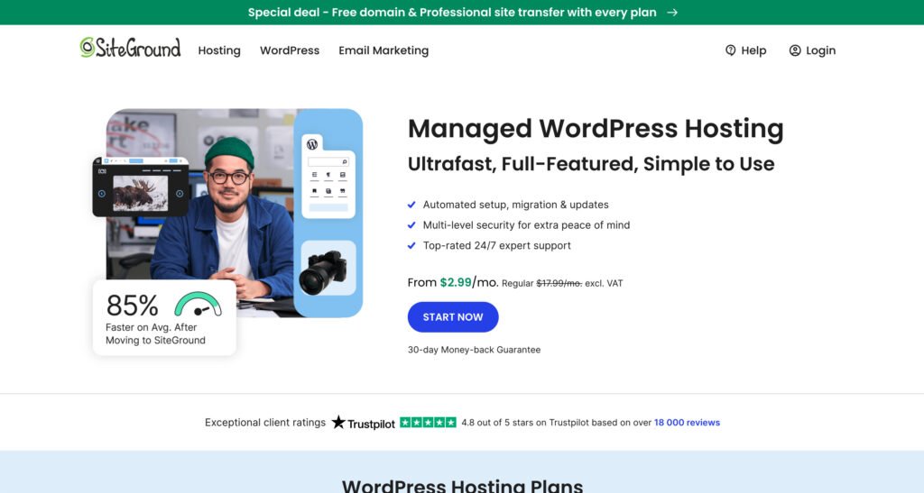 SiteGround Managed WordPress Hosting